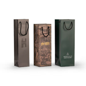 Flaskeposer med logo | Esker og gaveinnpakning | SKG - Spesialister innen profilert emballasje