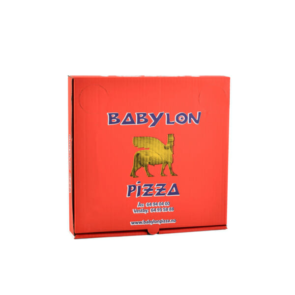Pizzaeske med trykk | Take Away | SKG - Spesialister innen profilert emballasje