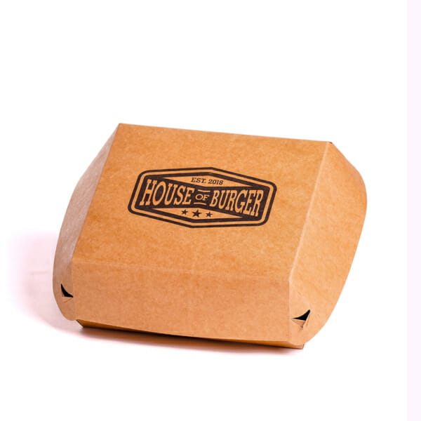 Burgermiddag eske med trykk | SKG - Spesialister innen profilert emballajse