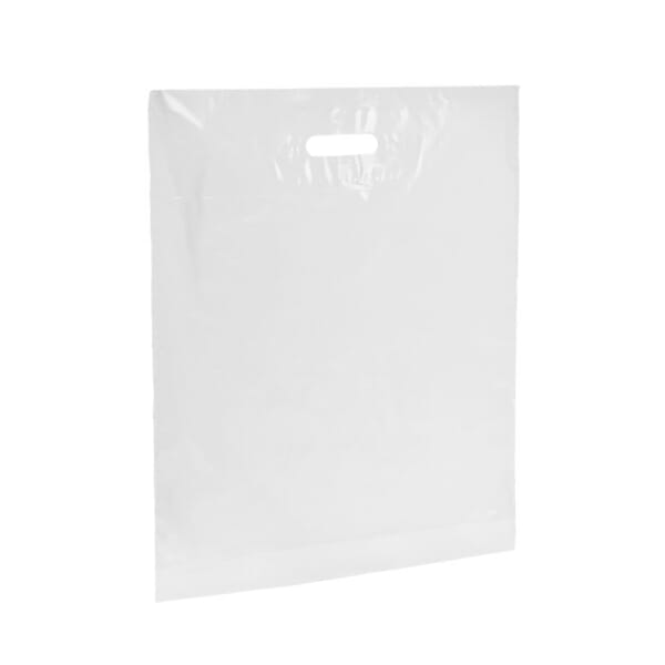 Plastposer hvit 45x50 cm | Uten trykk | SKG - Spesialister innen profilert emballasje
