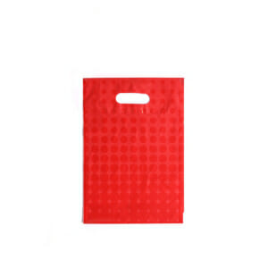 Plastposer rød med sirkler 25x35 cm | Uten trykk | SKG - Spesialister innen profilert emballasje