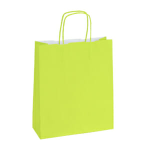 Papirposer lime grønn 32x13x42 cm | Lagervarer uten logo | SKG - Spesialister innen profilert emballasje