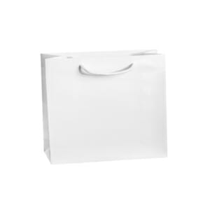 Eksklusiv papirpose hvit blank uten logo | Nettbutikk | Kort levering på 2-3 dager fra lager